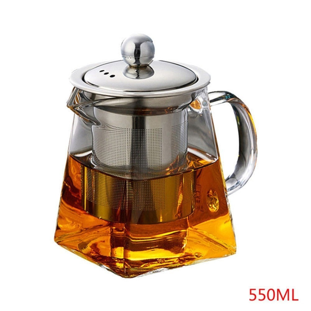 Teapot, Heat-resistant Glass Teapot, Glass Teapot With Tea Filter